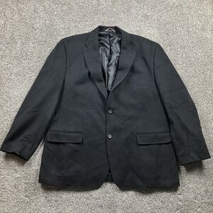Ralph Lauren Blazer Mens 46R Black‎ Loro Piana 100% Camel Hair Single Breasted